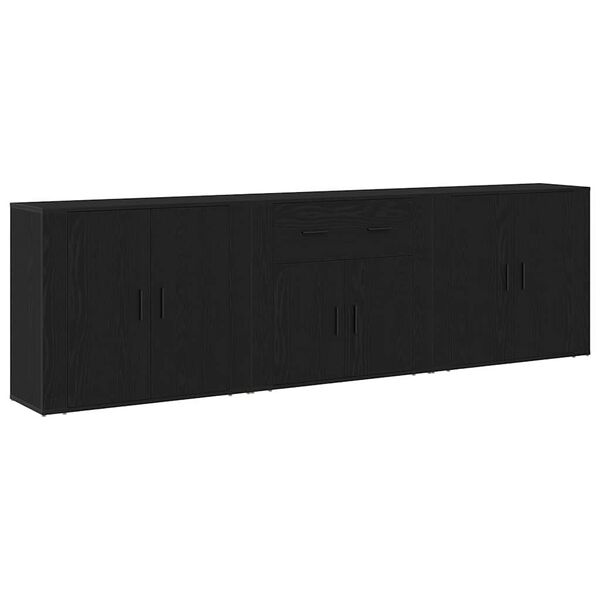 vidaXL Buffet Ch&ecirc;ne noir 240 x 33 x 70 cm Bois d'ing&eacute;nierie
