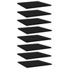 vidaXL Panneaux de biblioth&egrave;que 8 pcs Noir 40x40x1,5 cm Agglom&eacute;r&eacute;