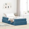 vidaXL Lit avec rangement et matelas Bleu fonc&eacute; 90 x 200 cm Velours