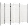vidaXL Cloison de s&eacute;paration 6 panneaux Blanc 300 x 180 cm