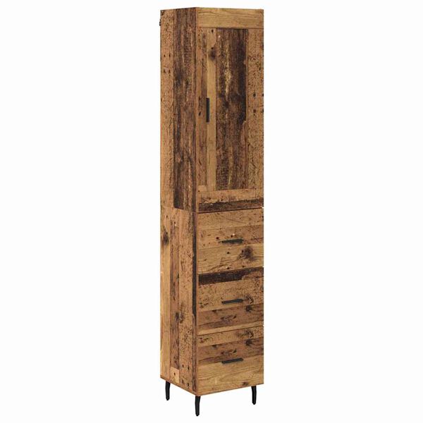 vidaXL Haut Armoire Bois Ancien 34,5 x 34 x 180 cm Bois d'ing&eacute;nierie
