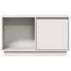 vidaXL Meuble TV Blanc 74x35x44 cm Bois de pin massif