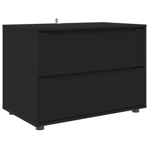 vidaXL Armoire de rangement 80 x 48 x 57 cm Bois d'ing&eacute;nierie Noir