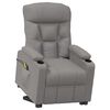 vidaXL Fauteuil de massage Taupe Tissu
