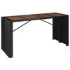 vidaXL Ensemble de bar d'ext&eacute;rieur 9 pcs R&eacute;sine tress&eacute;e et acacia Noir