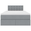vidaXL Lit avec rangement et matelas Gris clair 120 x 190 cm