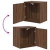 vidaXL Armoires de garage 2 pcs ch&ecirc;ne marron bois d'ing&eacute;nierie