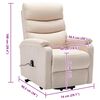 vidaXL Fauteuil Cr&egrave;me Tissu