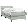 vidaXL Sommier &agrave; lattes de lit et matelas gris clair 100x220cm velours
