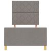 vidaXL Cadre de lit avec t&ecirc;te de lit Taupe 90 x 190 cm tissu