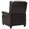 vidaXL Fauteuil de massage Marron Similicuir brillant