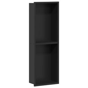 vidaXL Niche de Douche Noir 60 x 20 x 9,5 cm Acier inoxydable