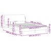 vidaXL Cadre de lit Dover gris 140x190 cm similicuir