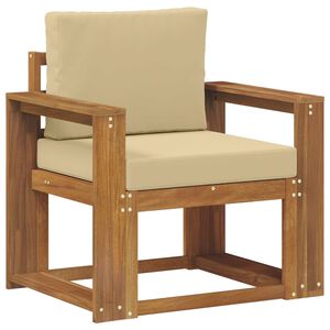 vidaXL Canap&eacute; d&rsquo;ext&eacute;rieur Bois d'acacia massif et polyester Naturel