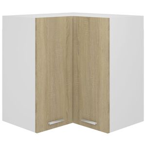 vidaXL Armoire d'angle suspendue "Lyon" Ch&ecirc;ne Sonoma 57 x 57 x 60 cm Bois d'ing&eacute;nierie