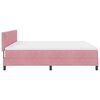 vidaXL Lit &agrave; ressorts avec matelas Rose 200 x 200 cm Velours
