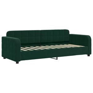 vidaXL Lit de repos sans matelas vert fonc&eacute; 80x200 cm velours