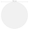 vidaXL Protecteur de table transparent &Oslash; 90 cm 1,6 mm PVC