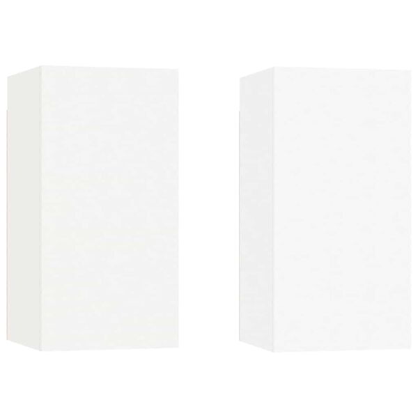 vidaXL Meubles TV 2 pcs Blanc 30,5x30x60 cm Bois d’ingénierie