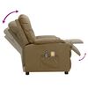 vidaXL Fauteuil de massage &eacute;lectrique Cappuccino Similicuir