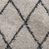 vidaXL Tapis shaggy à poils longs moderne beige anthracite 200x280 cm