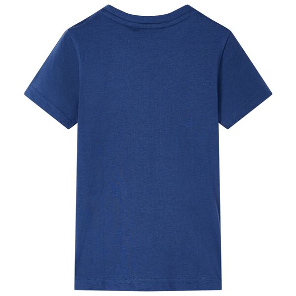 T-shirt pour enfants bleu fonc&eacute; 116