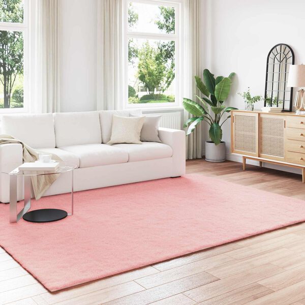 vidaXL Tapis en Fourrure Synth&eacute;tique de Lapin Olite Rose 200 x 280 cm