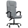 vidaXL Fauteuil inclinable de bureau gris clair tissu