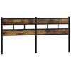vidaXL T&ecirc;te de lit de remplacement ch&ecirc;ne fum&eacute; 200 cm fer et bois d'ing&eacute;nierie