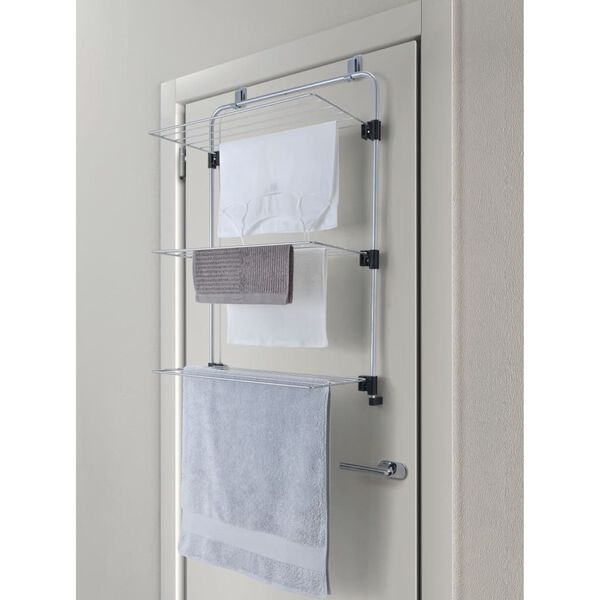 Metaltex Support de s&eacute;chage suspendu Gale 11 m argent&eacute;