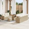 vidaXL Ensemble de canapé de jardin 10 pcs Beige polyrotin