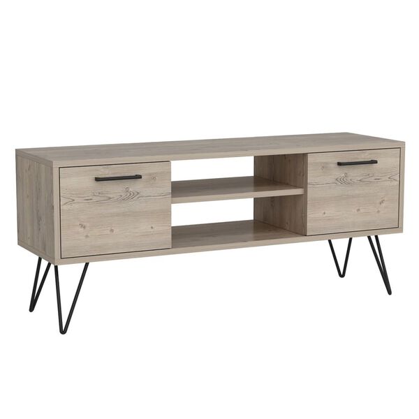 Homemania Meuble TV Almira 120x35x50 cm Bois et noir