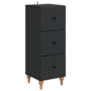 vidaXL Armoire &agrave; tiroirs Noir 33 x 34,5 x 90 cm Bois d'ing&eacute;nierie
