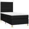 vidaXL Sommier &agrave; lattes de lit avec matelas Noir 90x200 cm Tissu