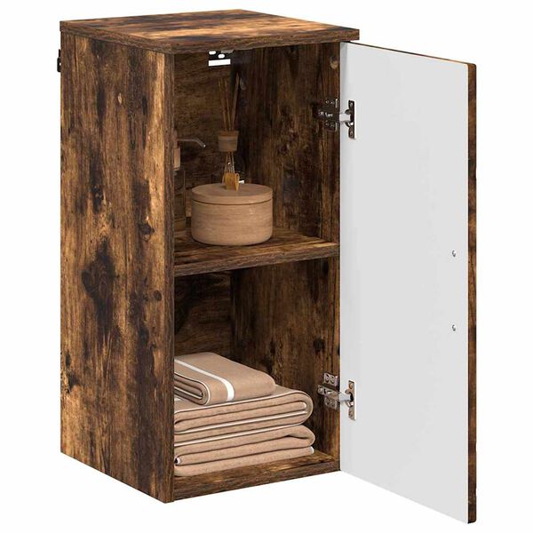 vidaXL Cabinet de salle de bain Ch&ecirc;ne fum&eacute; 30 x 31,5 x 61 cm