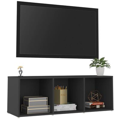 vidaXL Meuble TV gris 107x35x37 cm bois d’ingénierie