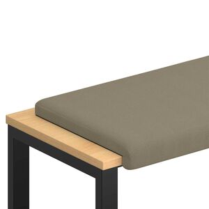 vidaXL Coussin de banc Velours Textur&eacute; Kaki Profondeur 35 cm