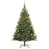 vidaXL Arbre de No&euml;l artificiel en silicone flexible 300 LEDs 180 cm