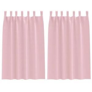 vidaXL Rideaux occultants avec anneaux 2 pc Rose b&eacute;b&eacute; 175 x 140 cm