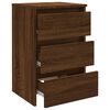vidaXL Tables de chevet 2pcs Ch&ecirc;ne marron 40x35x62,5cm Bois ing&eacute;nierie