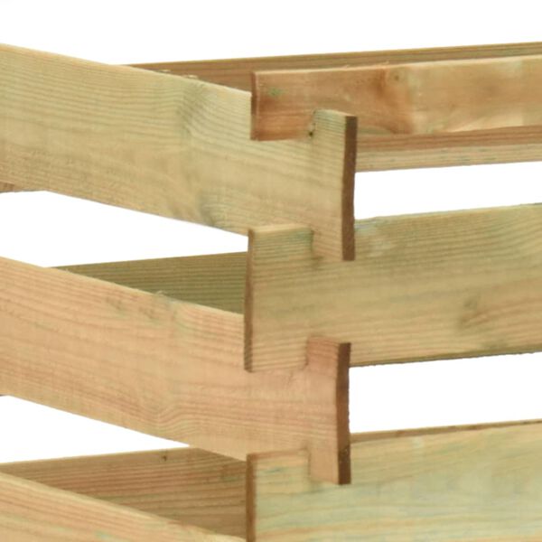 vidaXL Composteur de jardin à lattes 100x100x80cm Bois de pin imprégné