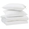 vidaXL Couette d'&eacute;t&eacute; avec oreiller 3 pi&egrave;ces Blanc Microfibre