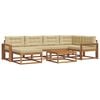 vidaXL Ensemble de canap&eacute;s d'ext&eacute;rieur 7 pcs Naturel et Beige