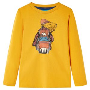 T-shirt enfants &agrave; manches longues ocre 104
