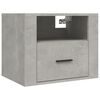 vidaXL Tables de chevet murales 2 pcs Gris b&eacute;ton 50x36x40 cm