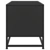 vidaXL Meuble TV noir 80x34,5x40 cm bois d'ingénierie et métal