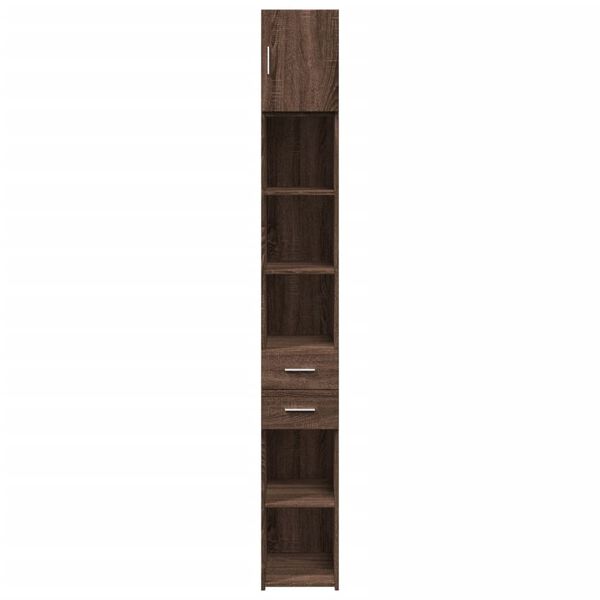 vidaXL Armoire de rangement mince ch&ecirc;ne marron 30x42,5x225 cm