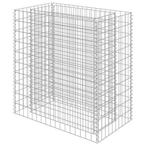 vidaXL Lit sur&eacute;lev&eacute; &agrave; gabion Acier galvanis&eacute; 90x50x100 cm