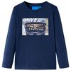T-shirt enfants manches longues m&eacute;lange bleu marine 116
