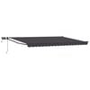 vidaXL Store r&eacute;tractable manuel avec LEDs Anthracite 4 &times; 3 m